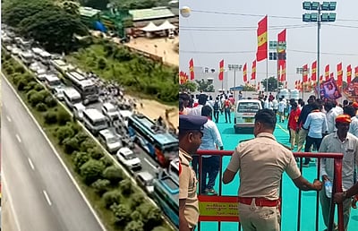 தவெக மாநாடு: நெடுஞ்சாலையில் போக்குவரத்துக்குத் தடை!