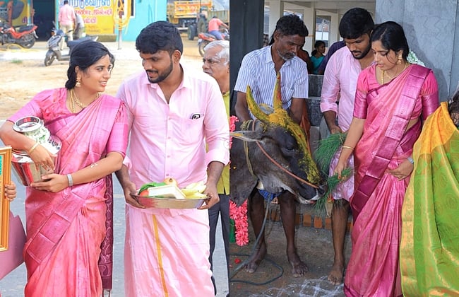 கணவருடன் சத்யா