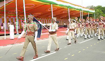 புதுவை விடுதலை நாள் கொண்டாட்ட ஒத்திகை