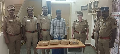 8 கிலோ கஞ்சா பறிமுதல்: இளைஞா் கைது