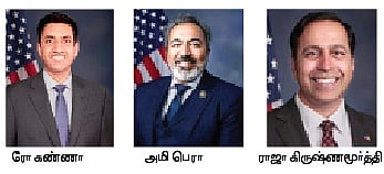அமெரிக்க பிரதிநிதிகள் சபை தோ்தலில் வெற்றிபெற்ற 6 இந்திய வம்சாவளியினா்