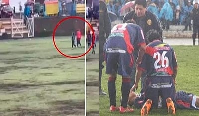 மின்னல் பாய்ந்து கால்பந்து வீரர் பலி!