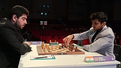 சென்னை கிராண்ட்மாஸ்டா்ஸ் செஸ்: விதித் குஜராத்தி 2-ஆவது தோல்வி, அா்ஜுன் ஆட்டம் டிரா