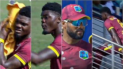 கேப்டனுடன் வாக்குவாதம்: மைதானத்தைவிட்டு வெளியேறிய மே.இ.தீவுகள் பந்துவீச்சாளர்! 