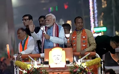 ராஞ்சியில் பிரதமர் மோடி வாகனப் பேரணி!