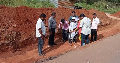 மயிலாடும்பாறை-தங்கம்மாள்புரம் சாலை விரிவாக்கப் பணி