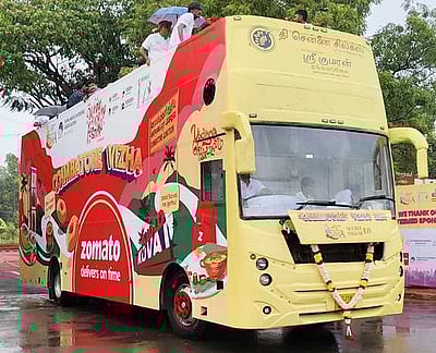 கோவை விழாவை முன்னிட்டு டபுள் டெக்கா் பேருந்து இயக்கம்