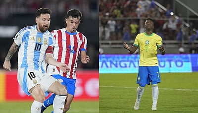 உலகக் கோப்பை தகுதிச் சுற்று: மெஸ்ஸி, வினிசியஸ் ஜூனியருக்கு அதிர்ச்சி..! 