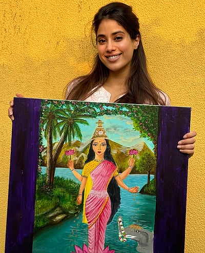 ஓவியம் தீட்டிய ஓவியம்... ஜான்வி கபூர்!