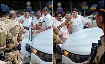 கோவை விமான நிலையத்தில் மோதிக் கொண்ட காங்கிரஸ் நிர்வாகிகள்!