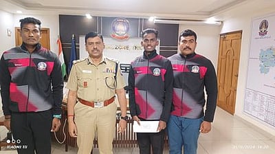 தேசிய தடகளப் போட்டியில் வென்ற திருச்சி போலீஸாருக்கு ஐ.ஜி. பாராட்டு