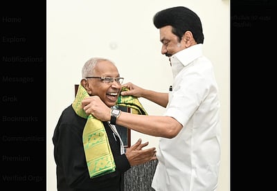 கி.வீரமணி பிறந்தநாள்: முதல்வர் மு.க. ஸ்டாலின் நேரில் வாழ்த்து!