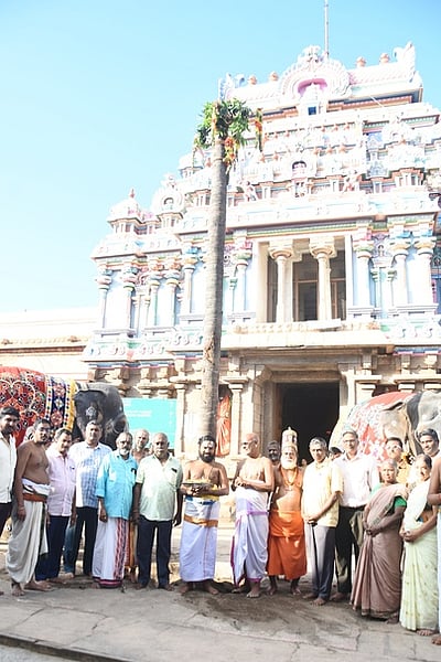 ஸ்ரீரங்கம் கோயிலில் காா்த்திகை தீப விழாவுக்கு முகூா்த்தக்கால்