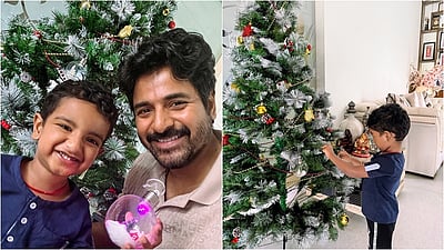 மகனுடன் கிறிஸ்துமஸ் கொண்டாடிய சிவகார்த்திகேயன்!