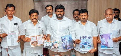 திமுகவை ஆட்சியில் இருந்து அகற்றும் வரை காலணி அணிய மாட்டேன்: பாஜக மாநிலத் தலைவா் கே. அண்ணாமலை