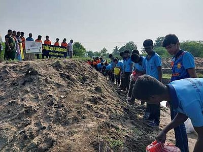 நக்கமங்கலம் பகுதியில் 2 ஆயிரம் பனை விதைகள் நடல்