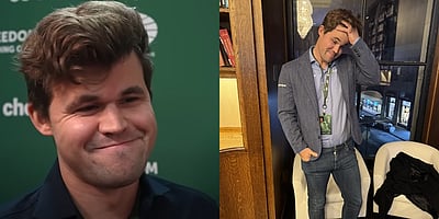 ஜீன்ஸ் அணிந்து பங்கேற்ற கார்ல்சென்..! தாமதம் ஏன் தெரியுமா?