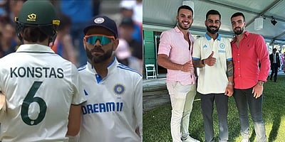 மோதலும் காதலும்..! கான்ஸ்டாஸ் குடும்பத்தினரை சந்தித்த கோலி, பும்ரா! 