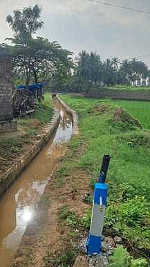 உலிபுரத்தில் வாய்க்கால் கட்டமைப்பு பணிகள் ஆய்வு