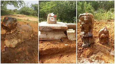 விராலிமலை அருகே சுவாமி சிலைகள் கண்டெடுப்பு