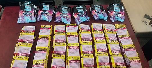 விராலிமலை அருகே 400 கிலோ
புகையிலைப் பொருள்கள் பறிமுதல்