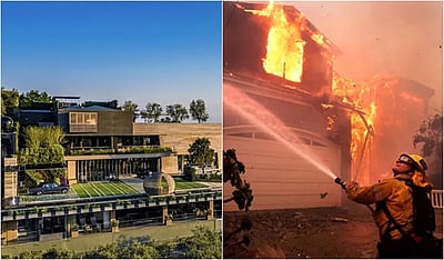 லாஸ் ஏஞ்சலீஸ் காட்டுத்தீக்கு இரையான ரூ.10,770 கோடி சொகுசு பங்களா!