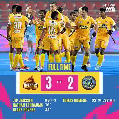 ஹாக்கி இந்தியா லீக்: சூா்மா, தமிழ்நாடு டிராகன்ஸ்  அபாரம்