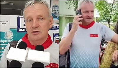 அலங்காநல்லூர் ஜல்லிக்கட்டில் காளையை அடக்க வந்த அயர்லாந்து நாட்டுக்காரர்!