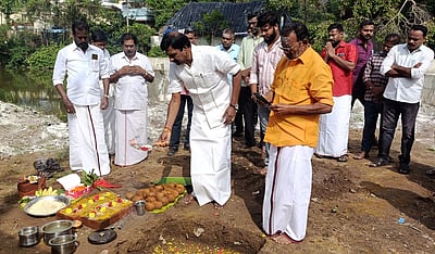 ஈமக்கிரியை மண்டபம் அமைக்க பூமிபூஜை