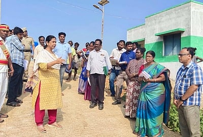 ஏரியூரில் வளா்ச்சித் திட்டப் பணிகள் ஆய்வு