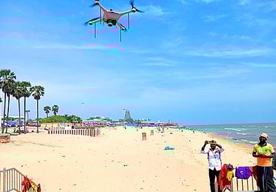 திருச்செந்தூரில் கடலரிப்பு: 2-ஆம் நாளில் ட்ரோன் ஆய்வு
