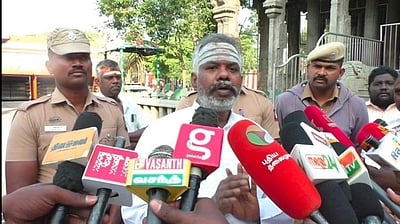 கரூா் மாவட்டத்தில் கோயில் நிலங்கள் முழுமையாக மீட்கப்படும்: திருத்தொண்டா் சபை நிறுவனா் தகவல்