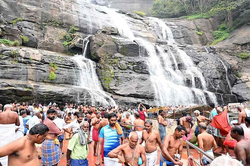 Courtallam main falls opened to bath for tourists