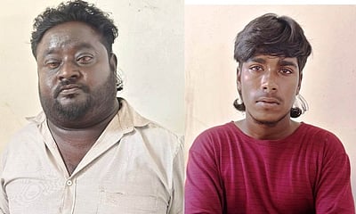 மணல் திருட்டில் ஈடுபட்டு தலைமறைவாக இருந்த 2 போ் கைது