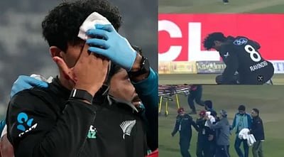 பாக். எதிரான ஆட்டத்தில் ரச்சின் ரவிந்திராவுக்கு பலத்த காயம்!