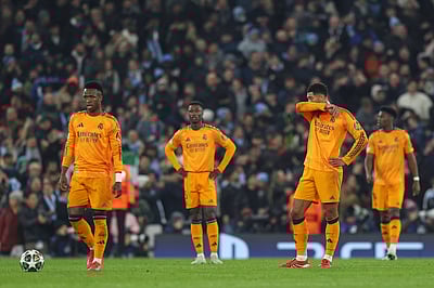 வினிசியஸை கிண்டலடித்து பேனர்..! மான்செஸ்டர் சிட்டியை இறுதிக் கட்டத்தில் வீழ்த்திய ரியல் மாட்ரிட்! 