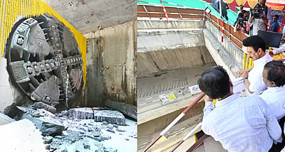 அடையாறு ஆற்றின் கீழ் மெட்ரோ சுரங்கம் தோண்டும் சவாலான பணி: முதல்வர் ஆய்வு