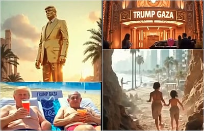 காஸாவின் எதிர்காலம் இது! நெதன்யாகுவுடன் மது அருந்தும் டிரம்ப்!