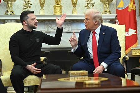 Ukrainian President Zelenskyy, US President Trump.