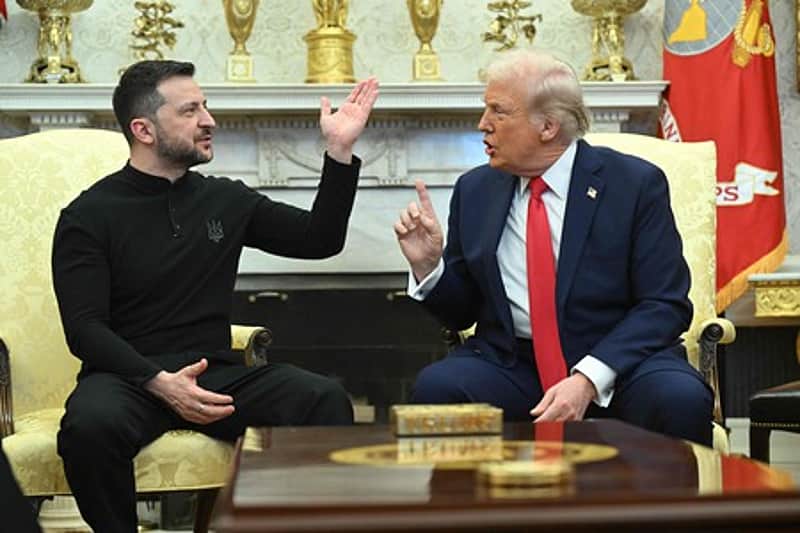 Ukrainian President Zelenskyy, US President Trump.