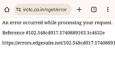 ஐஆர்சிடிசி இணையதளம் முடங்கியது!