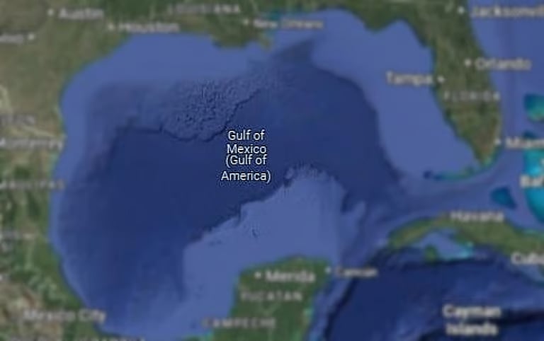 கூகுள் மேப் இந்தியாவிலும் பெயர் மாற்றம் செய்யப்பட்டுள்ள மெக்சிகோ வளைகுடா