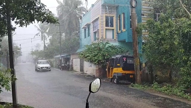 நாகையில் பெய்த கனமழை.