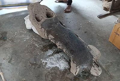 காஞ்சிபுரம் ஏகாம்பரநாதர் புனரமைப்பு பணியில் தண்டாயுதபாணி சிலை கண்டெடுப்பு!