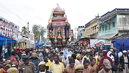 பழனியில் பங்குனி உத்திரத் தேரோட்டம்: பல்லாயிரக்கணக்கான பக்தா்கள் பங்கேற்பு