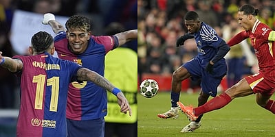 சாம்பியன்ஸ் லீக்: பார்சிலோனா, பிஎஸ்ஜி உள்பட 4 அணிகள் காலிறுதிக்கு தகுதி..! லிவர்பூல் வெளியேற்றம்! 