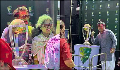 ஆஸ்திரேலியாவில் உலகக் கோப்பையுடன் ஹோலி கொண்டாட்டம் கோலாகலம்! 