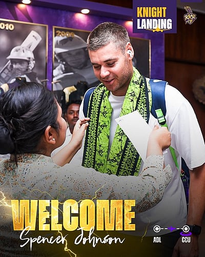 கேகேஆர் அணியுடன் இணைந்த ஸ்பென்சர் ஜான்சன்!