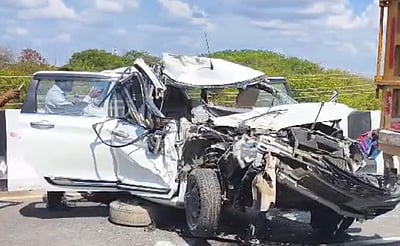 மதுரை - நத்தம் பறக்கும் பாலத்தில் விபத்து: ஒருவர் பலி; 6 பேர் படுகாயம்!