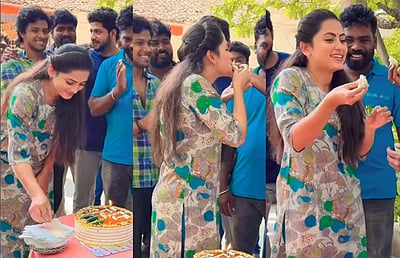 படப்பிடிப்பு தளத்தில் பிறந்தநாள் கொண்டாடிய சீரியல் நடிகை! 